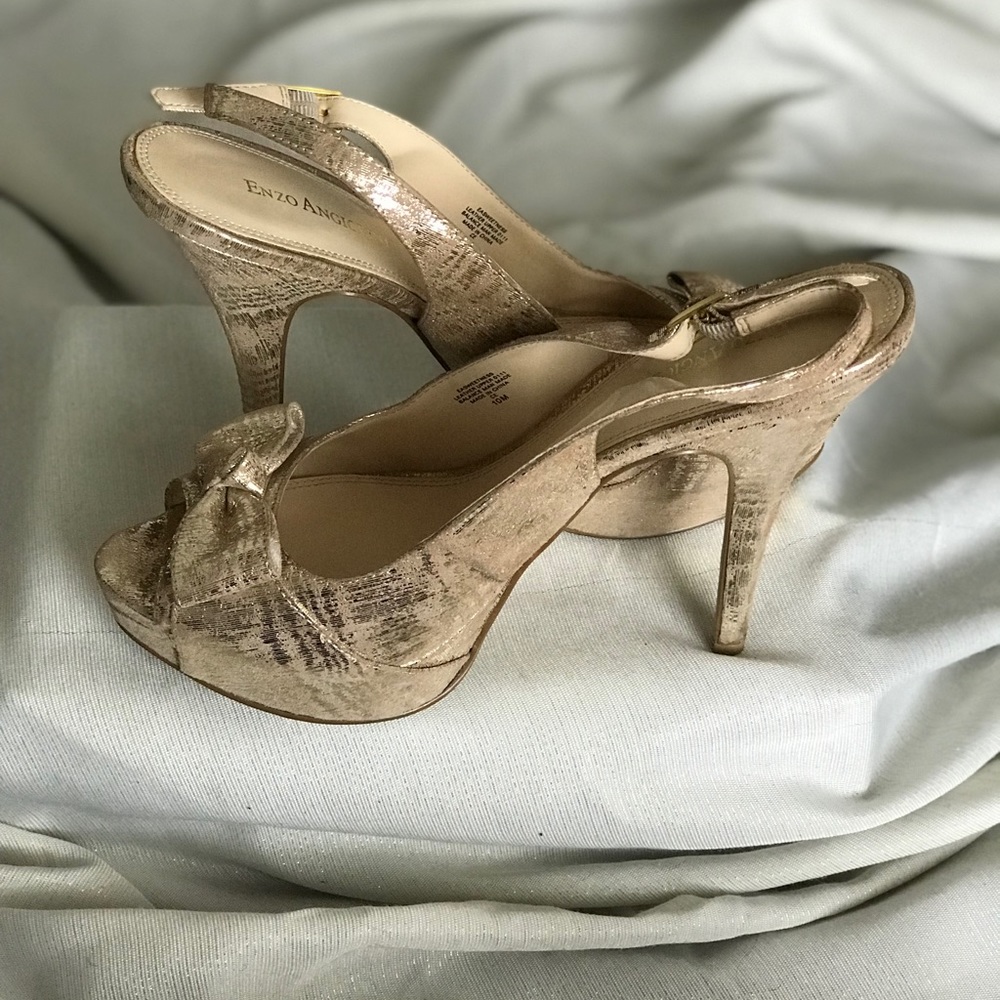 Gold Enzo Angiolini “Easweetness” Slingback Pumps